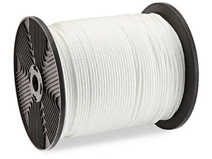 Solid Braided Nylon Rope - 3/16" x 500', White