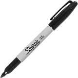 Sharpie® Permanent Marker, Fine Point, Black, Box of 12