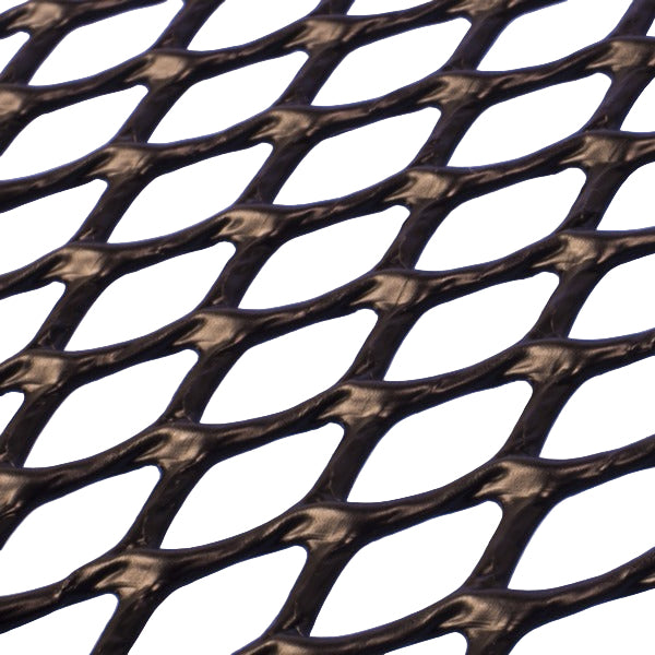 Plastic Netting, Diamond Mesh, Black, 1/2