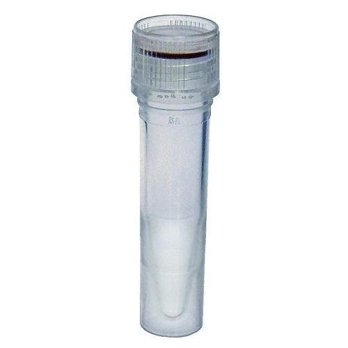 Microcentrifuge Tubes with Screw Caps, Sterile, 0.5 ml, Freestanding, Pkg of 500