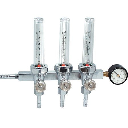 Oxygen Flow Meter Manifold 3-Way