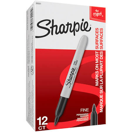 Sharpie® Permanent Marker, Fine Point, Black, Box of 12 – Dynamic  Aqua-Supply