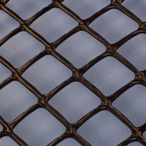 Plastic Netting, Diamond Mesh, Black, 1-1/4" Mesh